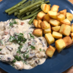 Creamy mushroom bacon chicken